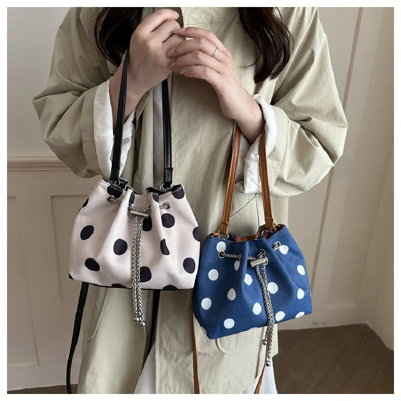 New Drawstring Polka Dot Bucke - Interior Design Simple recension och pris