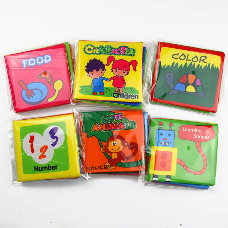 หนังสือผ้านุ่มสำหรับเด็กทารกหนังสือเสียงเงียบเด็กหนังสือสัตว์ทารกเรียนรู้ก่อนวัยเรียนของเล่นเพื่อการศึกษา0 -12เดือนกันการฉีกขาด