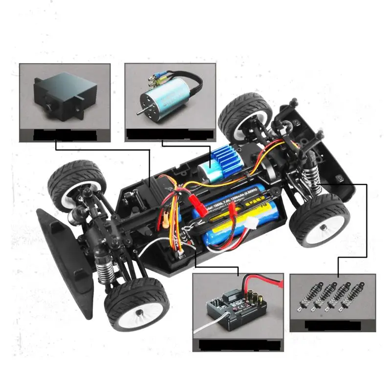 UDIRC 1607/PRO RTR 1/16 2.4G 4WD RC Car Brushed/Brushless Drift On-Road Vehicles LED Light Models