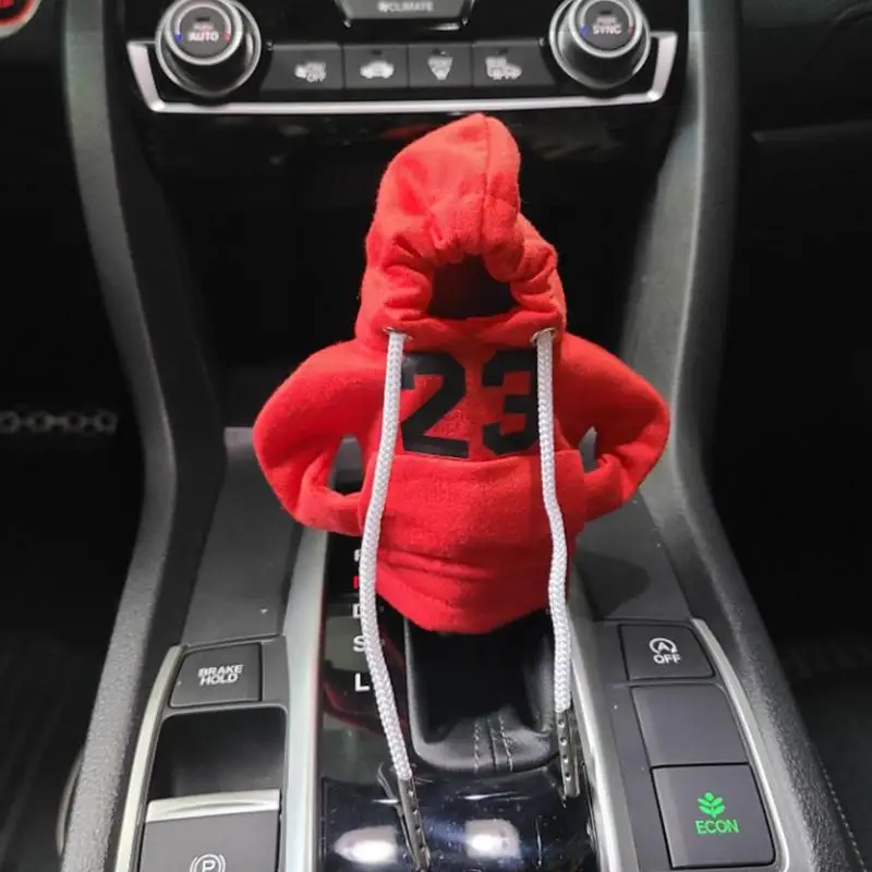 Car Gear Shift Lever Cover Automotive Gear Shift Knob Sweatshirt Cover Universall Vehicles Gear Knob Hoodie Interior Accessories