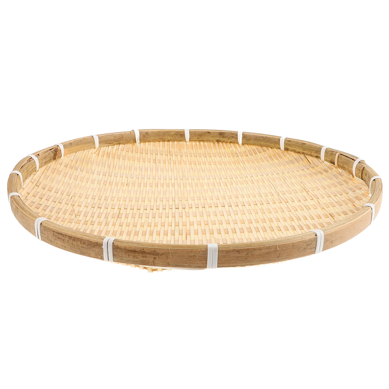 

Bamboo Sieve 42cm Round Woven Tray Home Kitchen Party Restaurant Food Drying Storage Basket Snack Dessert Pastry Plate Handmade