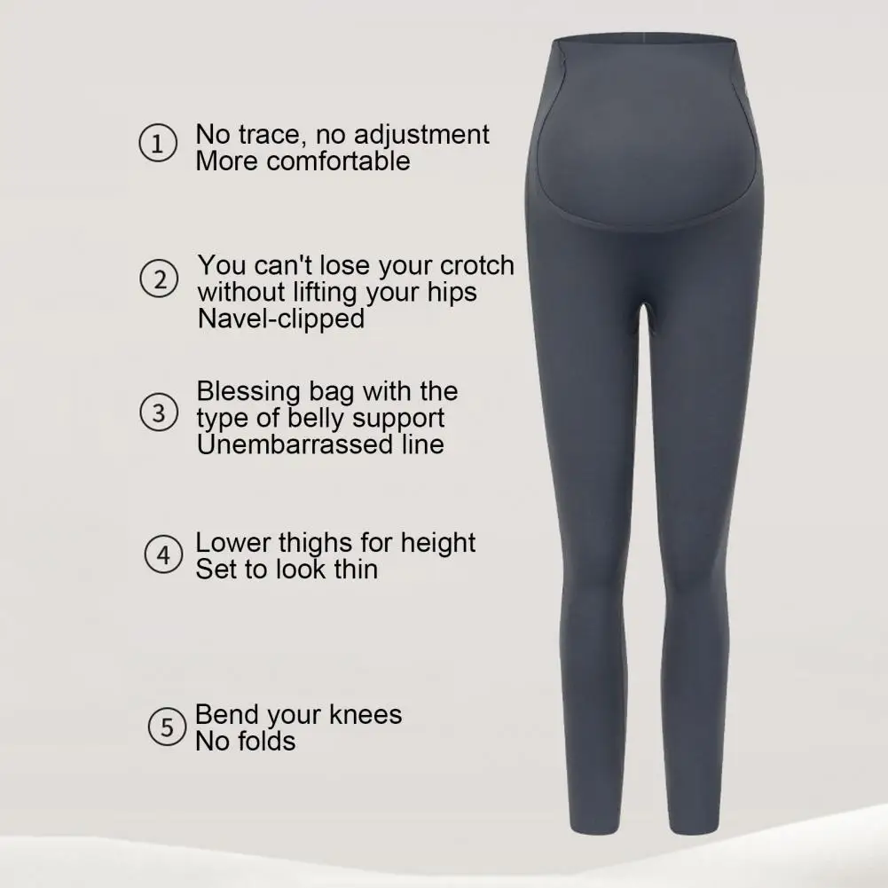 

Comfortable Belly Support Pants Leggings High Waist Belly Support Pregnancy Pants Yoga Wear Slim Fit Leisure Bottoms Spring