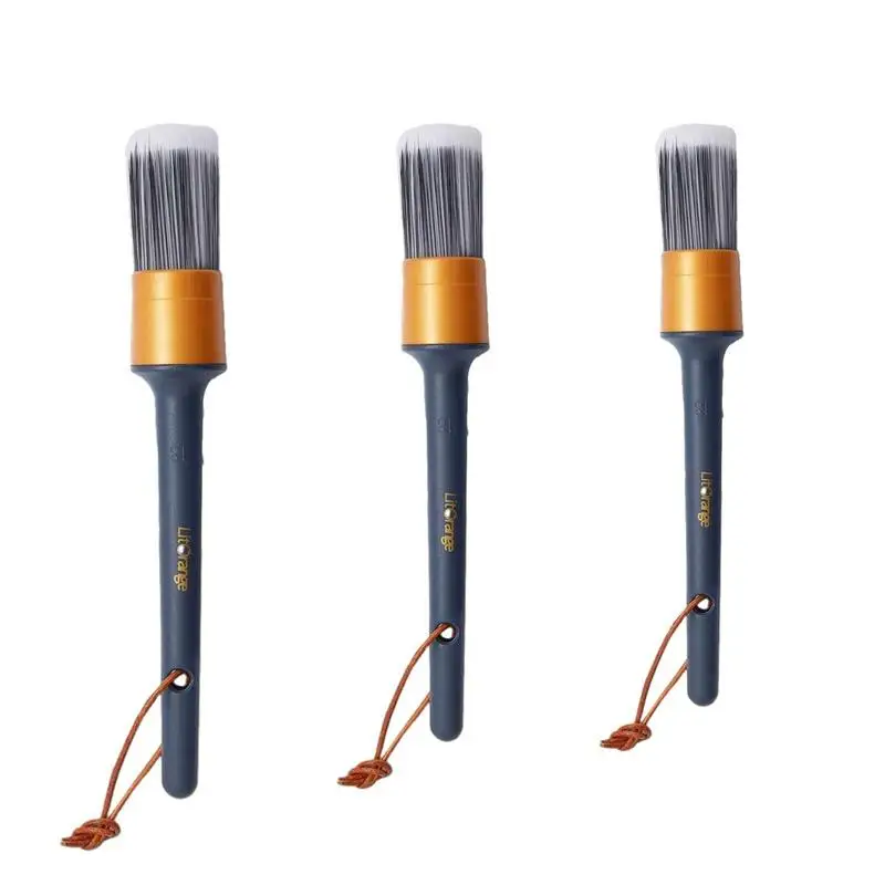 

Car Detailing Brush Kit 3 Pieces Soft Mixed Hair Automotive Detail Brushes Detailing Brushes Automotive Detail Brushes For