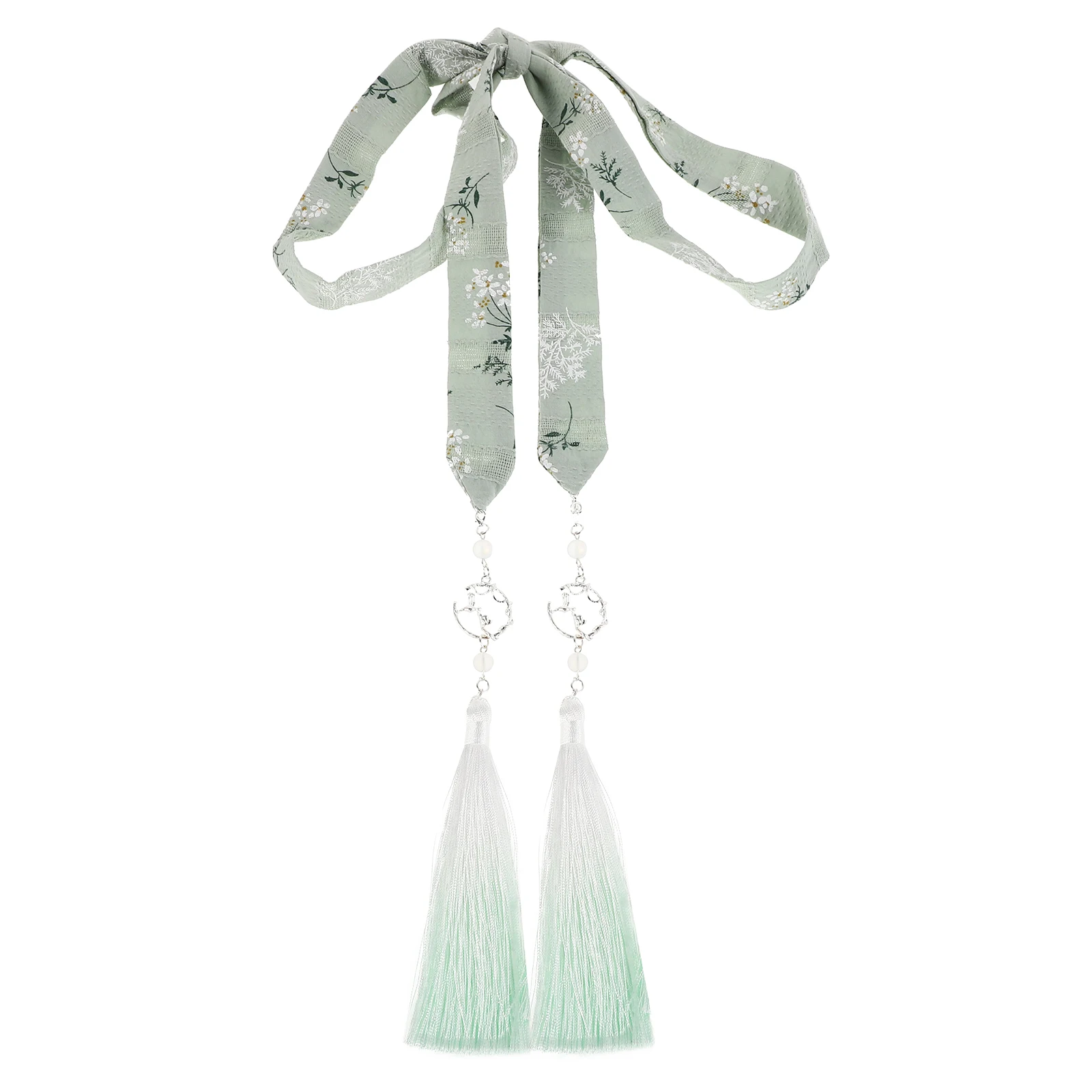 

Elegant Vintage Hanfu Ribbon Tassel Chinese Style Rope Gradient Silk Soft Fabric Hair Accessories For Cosplay Traditional Wear