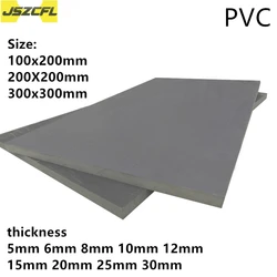 1PC Gray PVC Board 100X200/200x200/300x300mm Thickness 5/6/8/10/12/15/20/25/30mm Plastic Hard Sheet for Electronic Equipment Etc