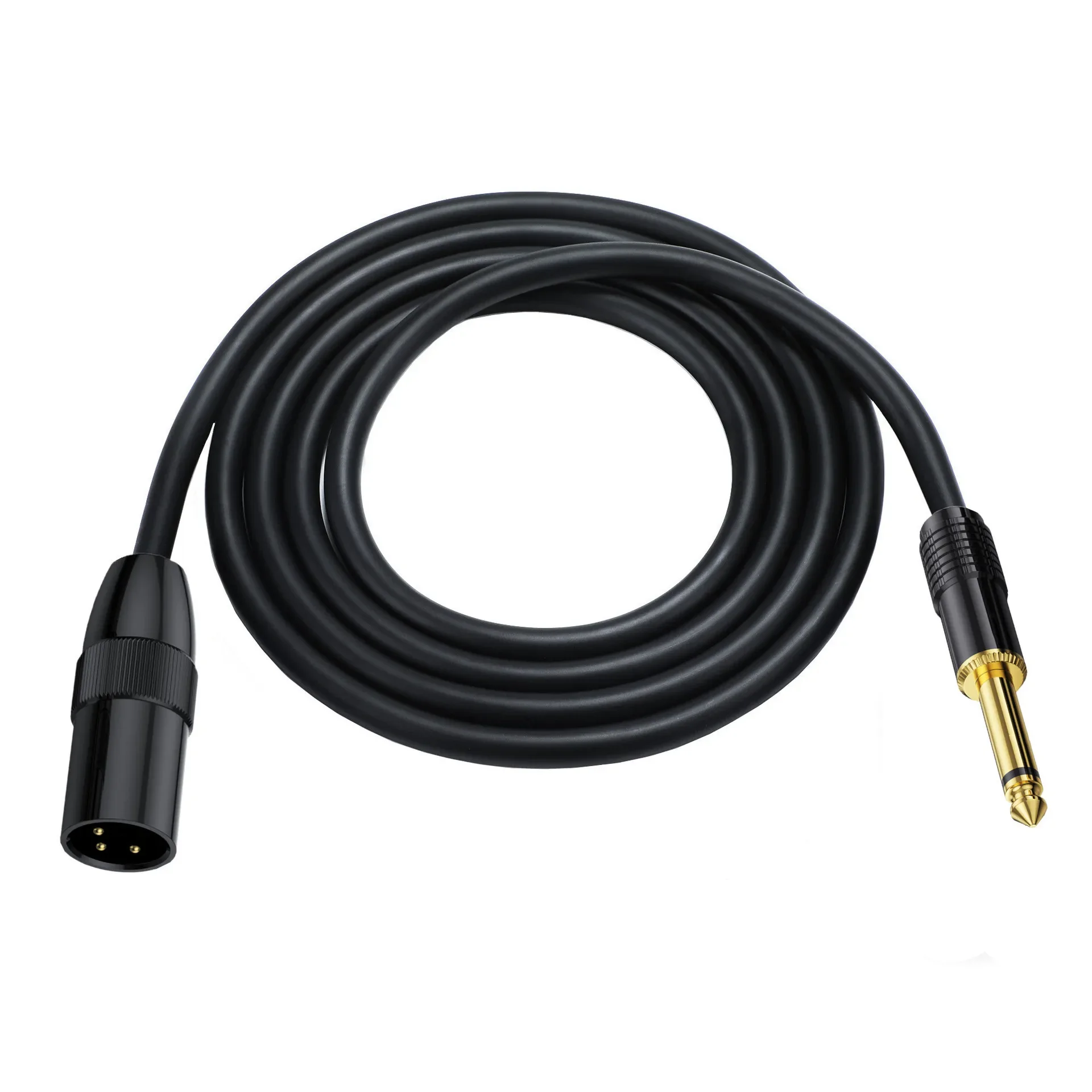 XLR Male to 1/4 Inch TS Cables XLR 3 Pin Male to Quarter inch 6.35mm TS Male Unbalanced Interconnect Wire Mic Cord