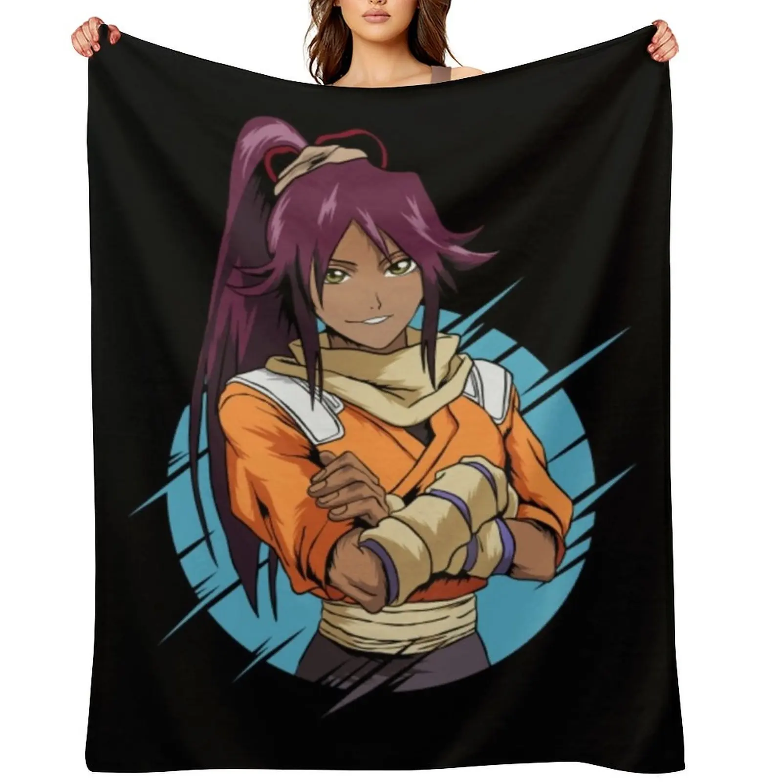 

Bleach - Yoruichi Shihoin Throw Blanket Bed linens decorative blankets ands Luxury Brand Blankets