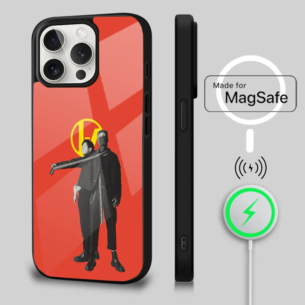 T-Twenty One P-Pilots Phone Case For iPhone 16 15 14 13 12 11 Plus,Pro,Max Mini Magsafe Magnetic Wireless Charging