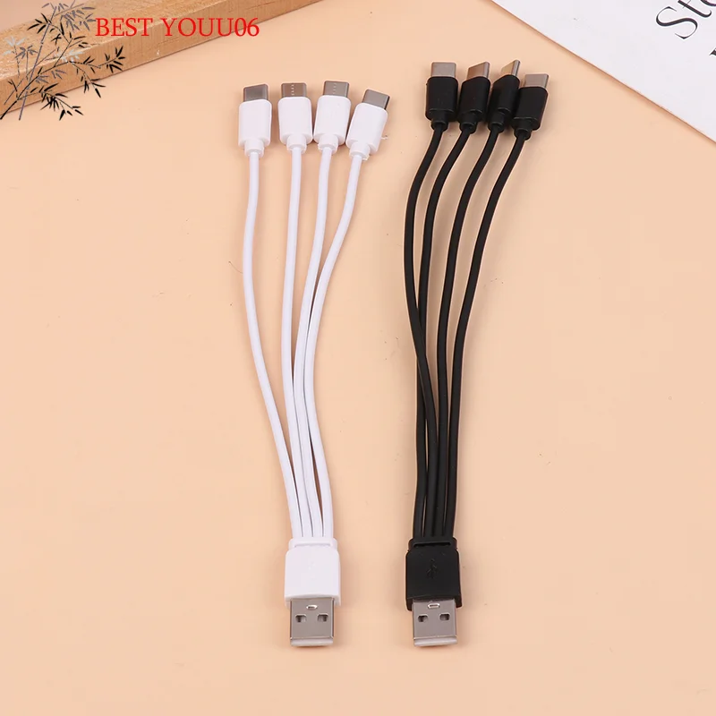 Hot 20CM 4 In 1 USB C Charger Cable 4 Ports USB Splitter Charging Cable Type C Connector For Cellphones Smartphone Tablet view 5