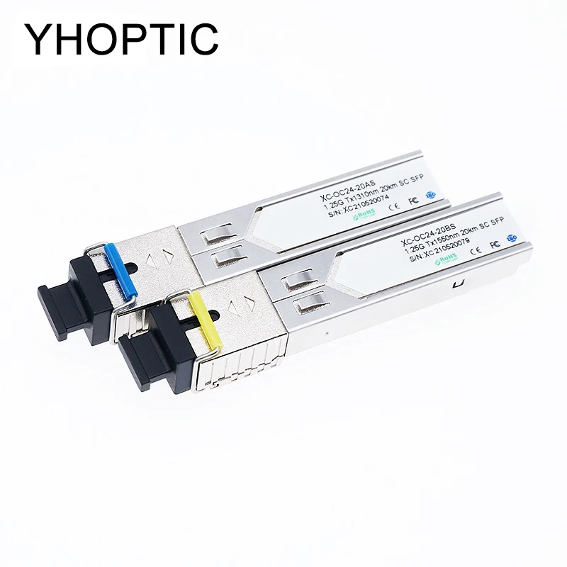 Connettore multimediale SC SFP, modulo in fibra ottica, gigabit, gigabit, switch 1310/1550nm, con Cisco/MikroTik Gigabit