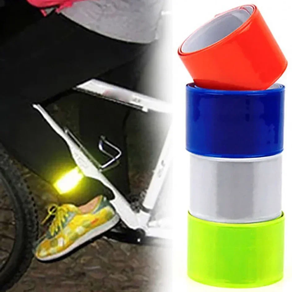 2Pcs Cycling Reflective Tape Strips Warning Wristband Outdoor Running Fishing Safe Bicycle Bind Pants Leg Strap Fluorescent Band