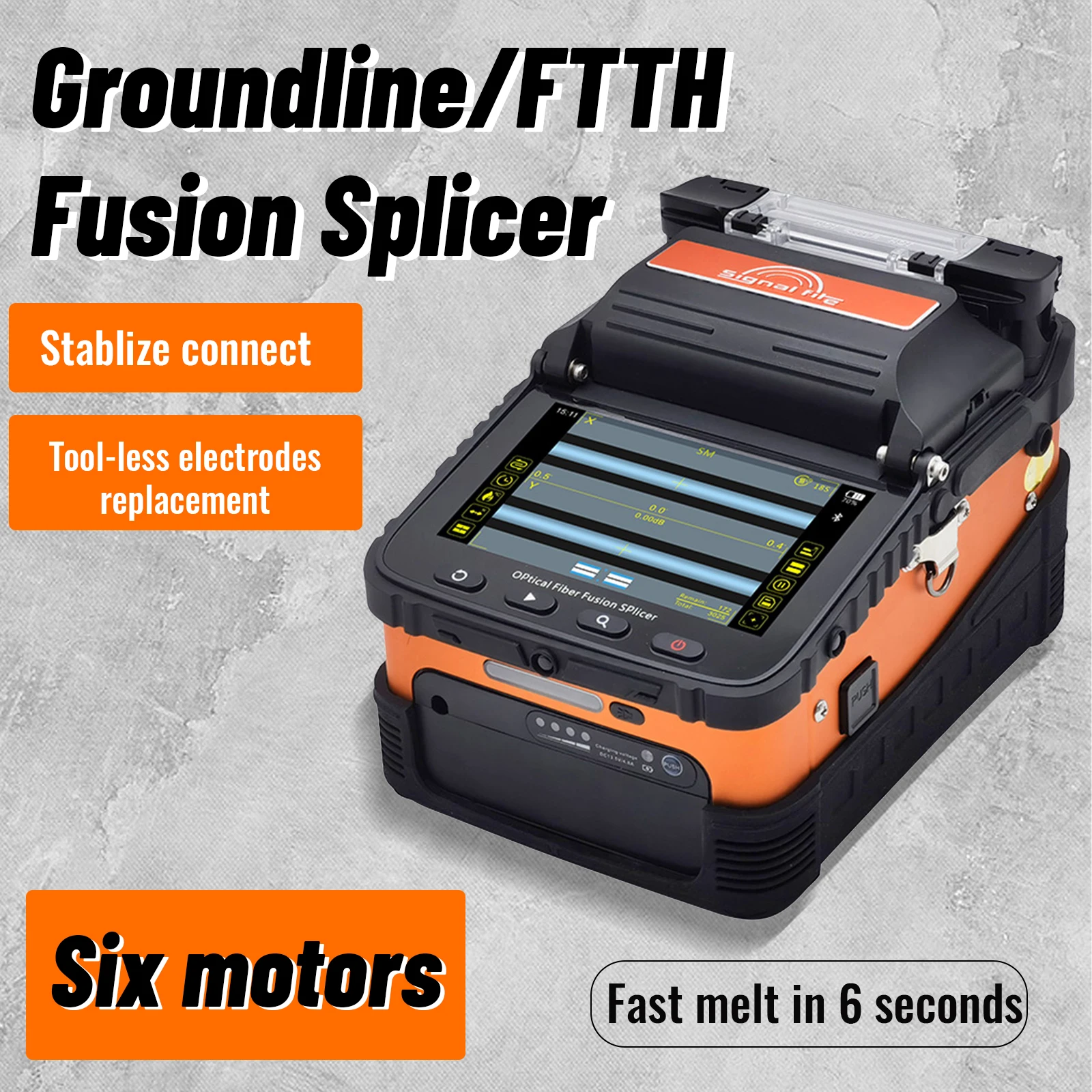 Signalfire Al6C+ Fiber Optic Fusion Machine Professional Optical Communication Equipment for Efficient Connectivity