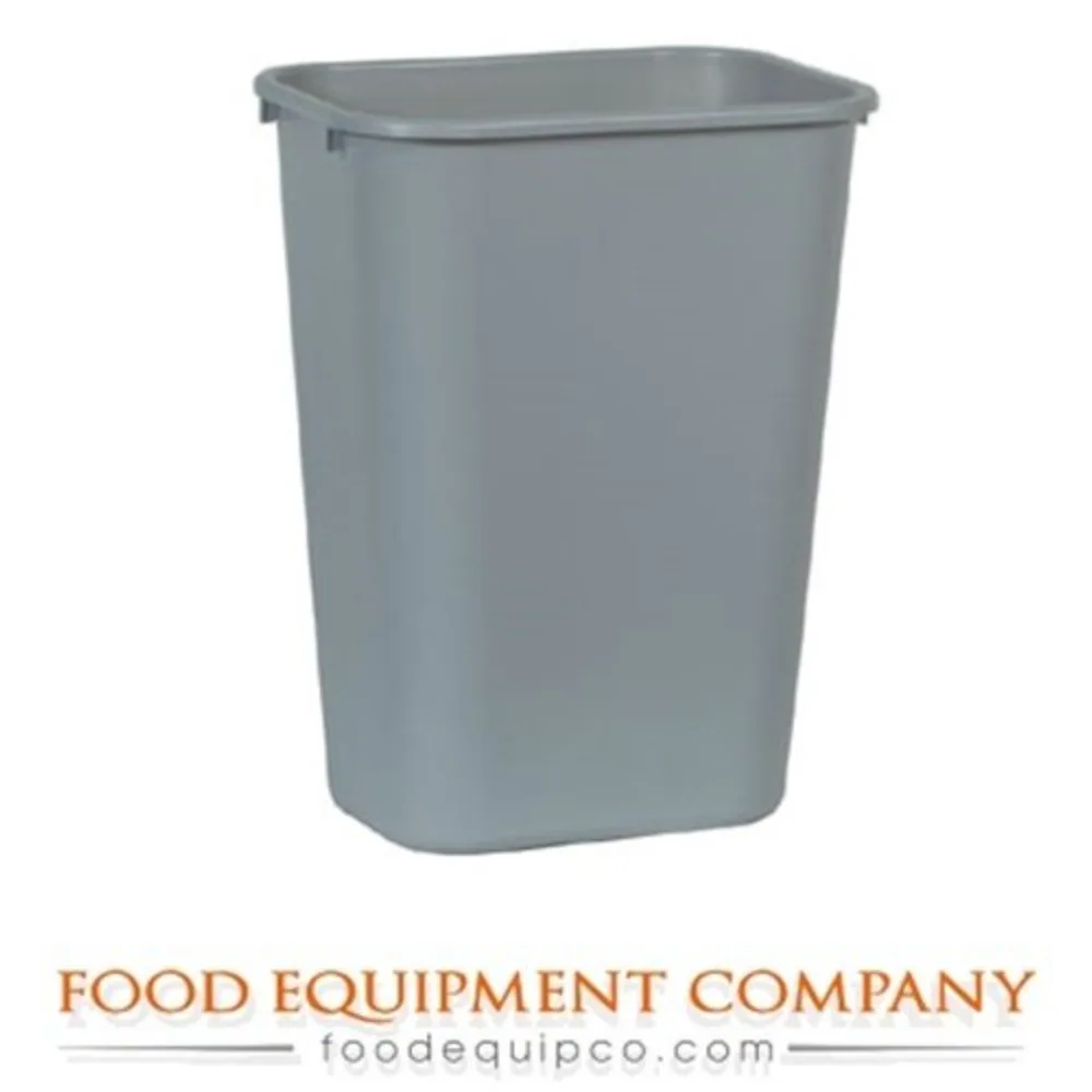 Commercial Products Resin Wastebasket/Trash Can, 10-Gallon/41-Quart, Gray, Plastic, for Bedroom/Bathroom/Office