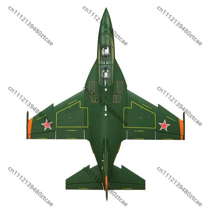 Yak-130 70mm EDF Jet, Green Painted 6S PNP Electric RC Airplane, 12-Blade Ducted Fan Trainer Plane with Retractable Landing Gear
