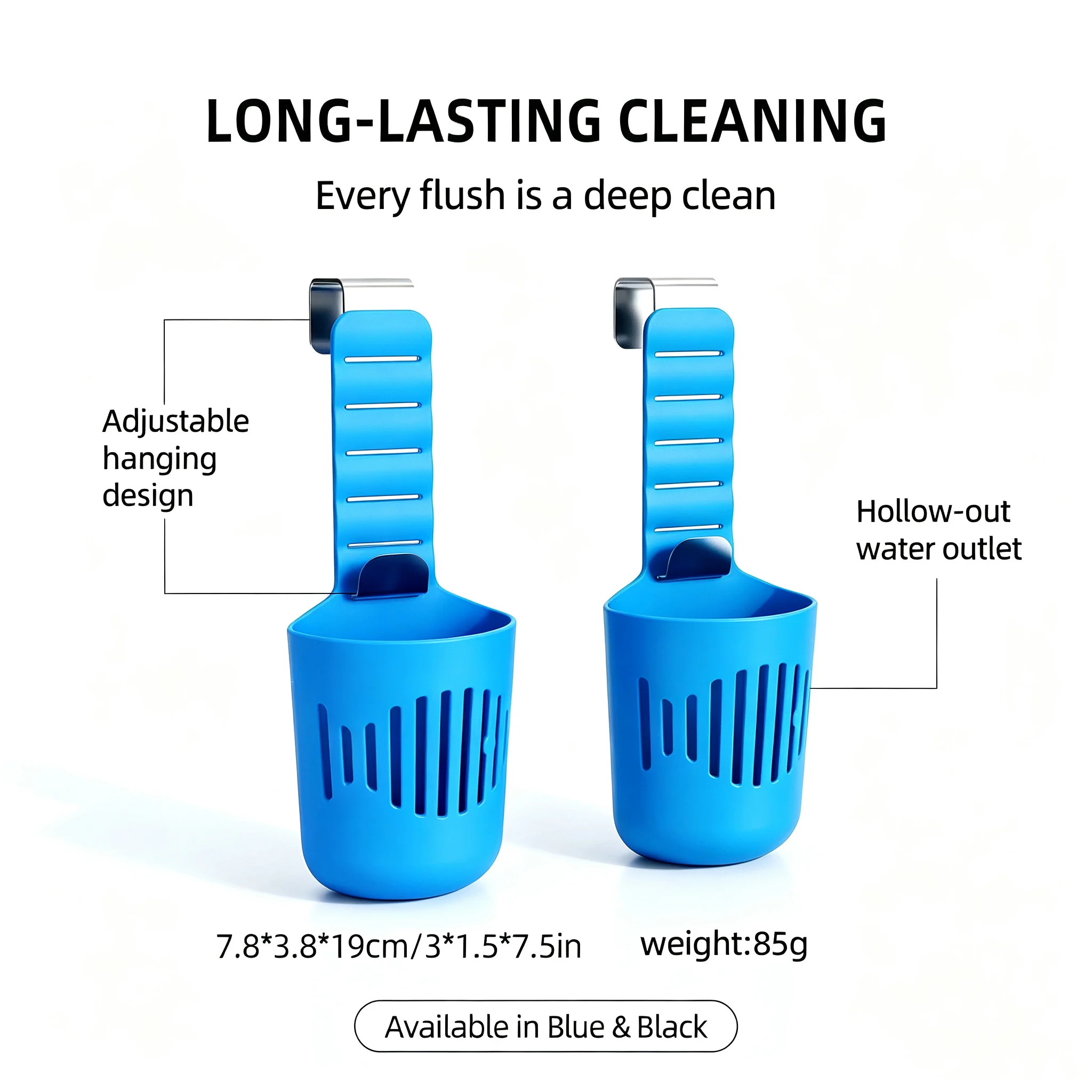 Silicone Toilet Tank Tablet Holder Versatile Toilet Bowl Hanging Cleaner and Deodorizer Hanger view 5