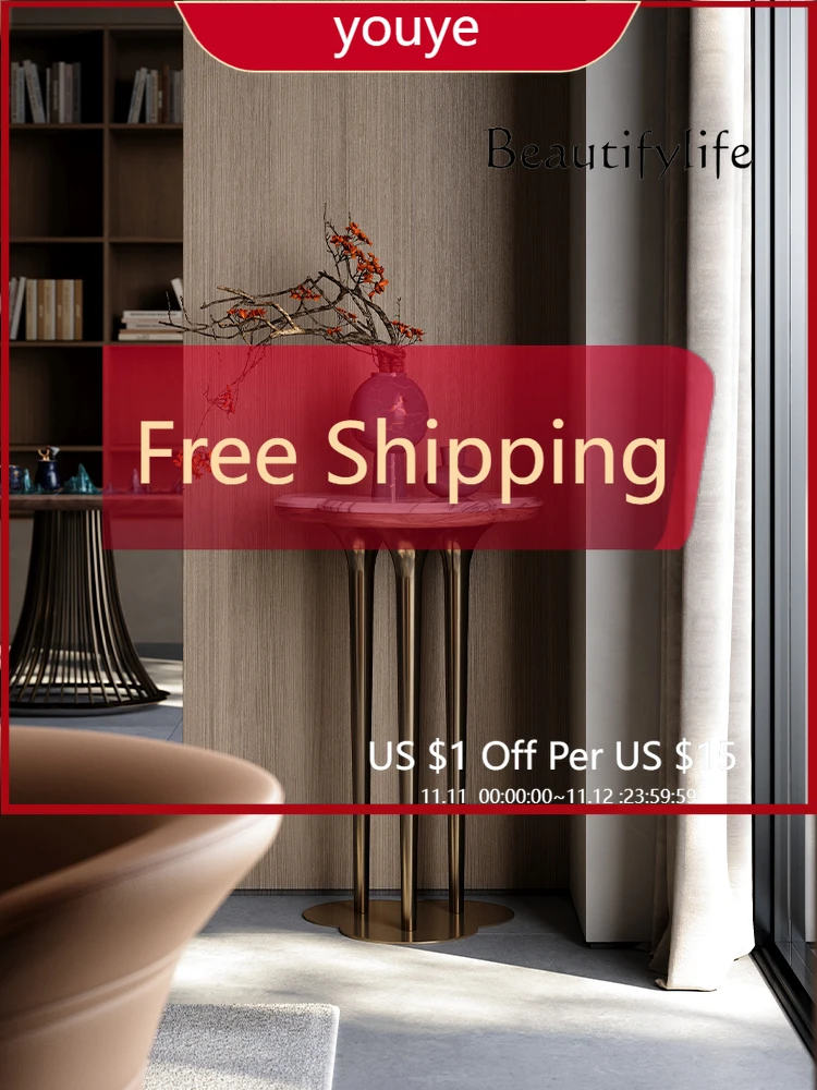 

Напольная подставка для цветов Y45: современная, простая, роскошная, из камня и нержавеющей стали, для виллы, элитной гостиной