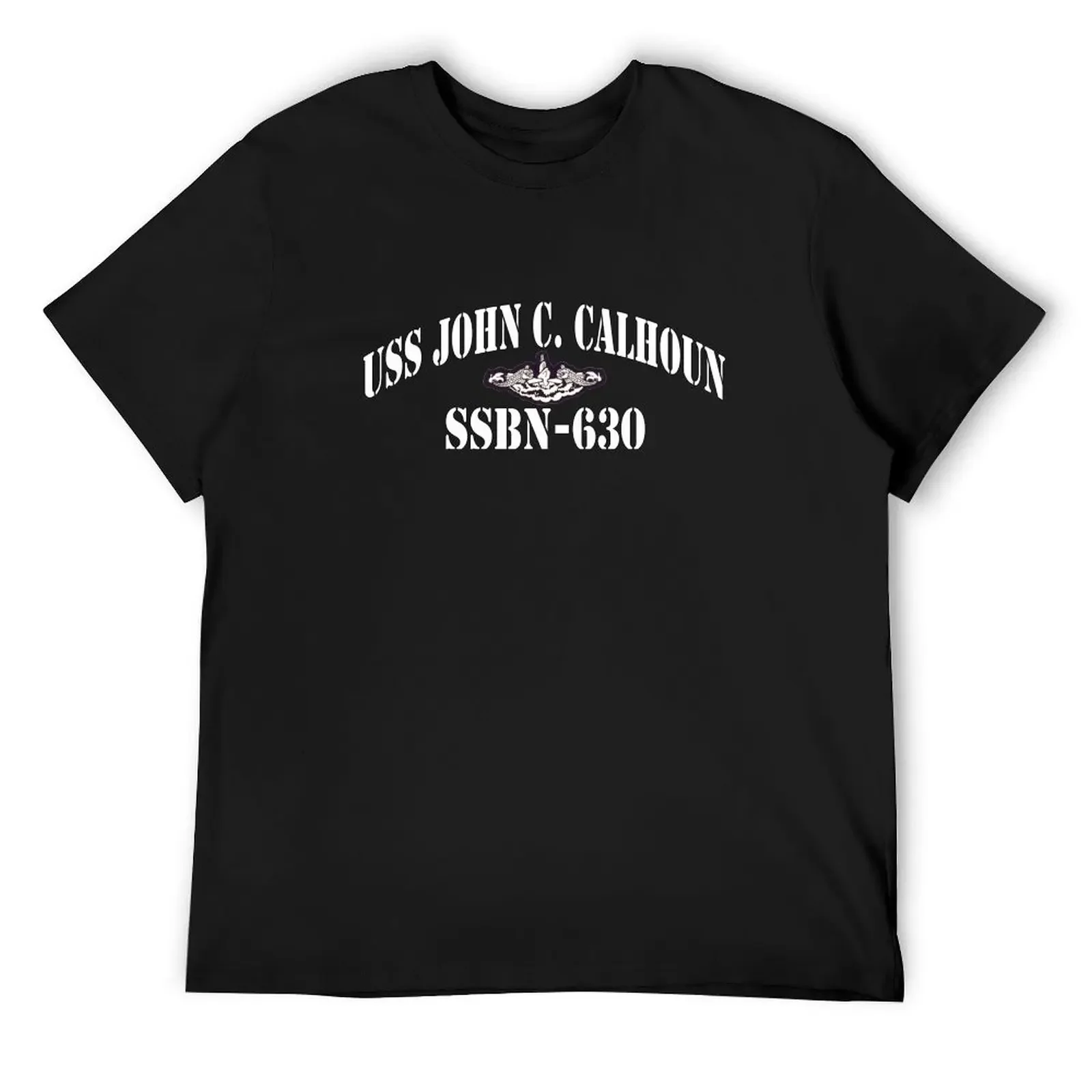 USS JOHN C. CALHOUN (SSBN-630) SHIP'S STORE T-Shirt boys animal print oversized graphic tee funny t shirts for men