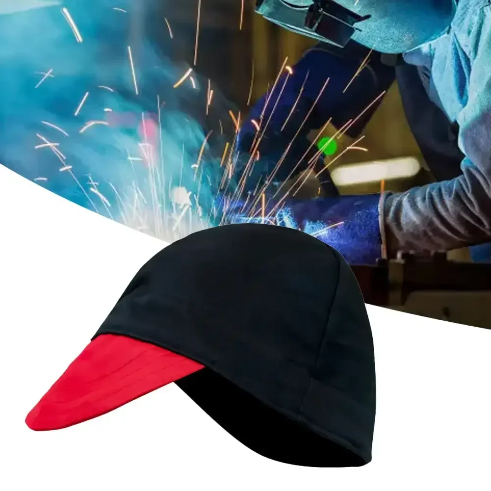 

Red Black Welding Cap Head Wrap Flame Retardant Hat Liner for Welder Electrician Gas Station Matched with Most Welding Helmet