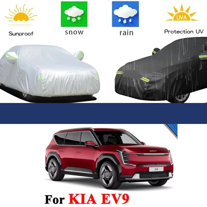 

For KIA EV9 Covers 2023-2026 Full Car Covers Outdoor Sun Anti UV Rain Snow Dust Protection Oxford Cloth Accessories
