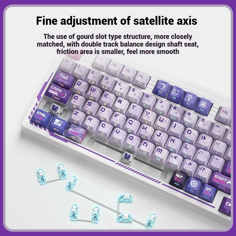 Daeru Ek75 Anaya Theme Side Carved Tri-Mode Customized Mechanical Keyboard Full Key Hot Plug Fine Tune Satellite Axis Game