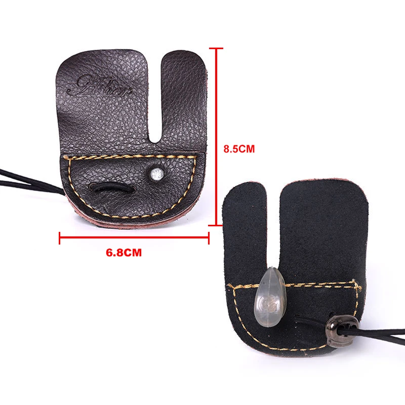 Leather Double Clamp Archery Guards, Two Finger Finger, Recurve, Traditional Bow, High Quality