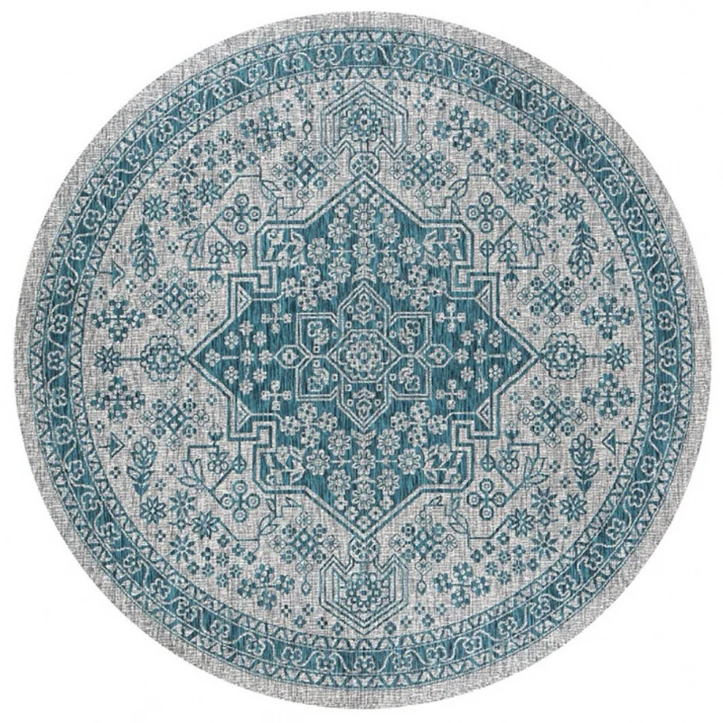 VIKAMA Tibetan Mandala Rug Featuring Timeless Thangka Art Perfect for Living Room and Bedroom with Serene Zen Vibes