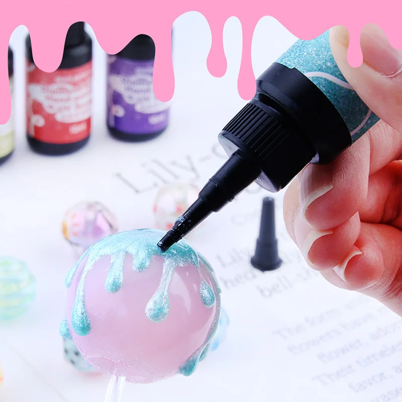 10 مللي الصلب UV الراتنج الغراء الملونة الأشعة فوق البنفسجية علاج راتنجات الايبوكسي UV الغراء الشمسية علاج أشعة الشمس المنشط DIY بها بنفسك أدوات صنع المجوهرات