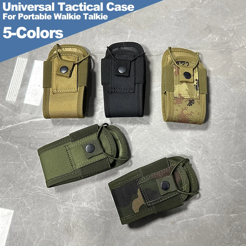 Tactical Waist Belt Bag Radio Walkie Talkie Pouch Waist Bag Holder Pocket Portable Interphone Holster Carry Bag for Hunting