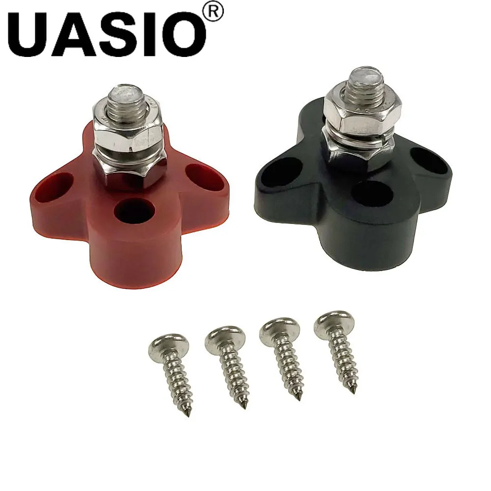 

Iztoss Single Heavy-Duty Terminal Studs with Connecting Bus Bar Power Blocks Link Negative 48V M8 yacht RV accessory