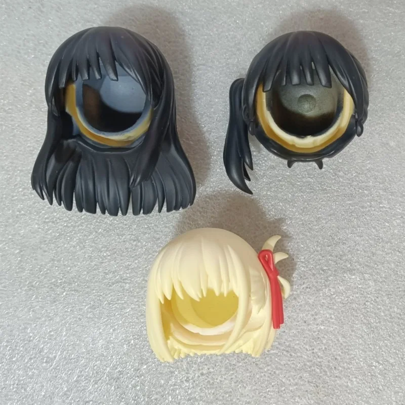 GSC Replacement Hair with Red Bow, Short Wig Accessory, Universal OB11 Doll Hair Parts for Figure Repaint DIY Customization