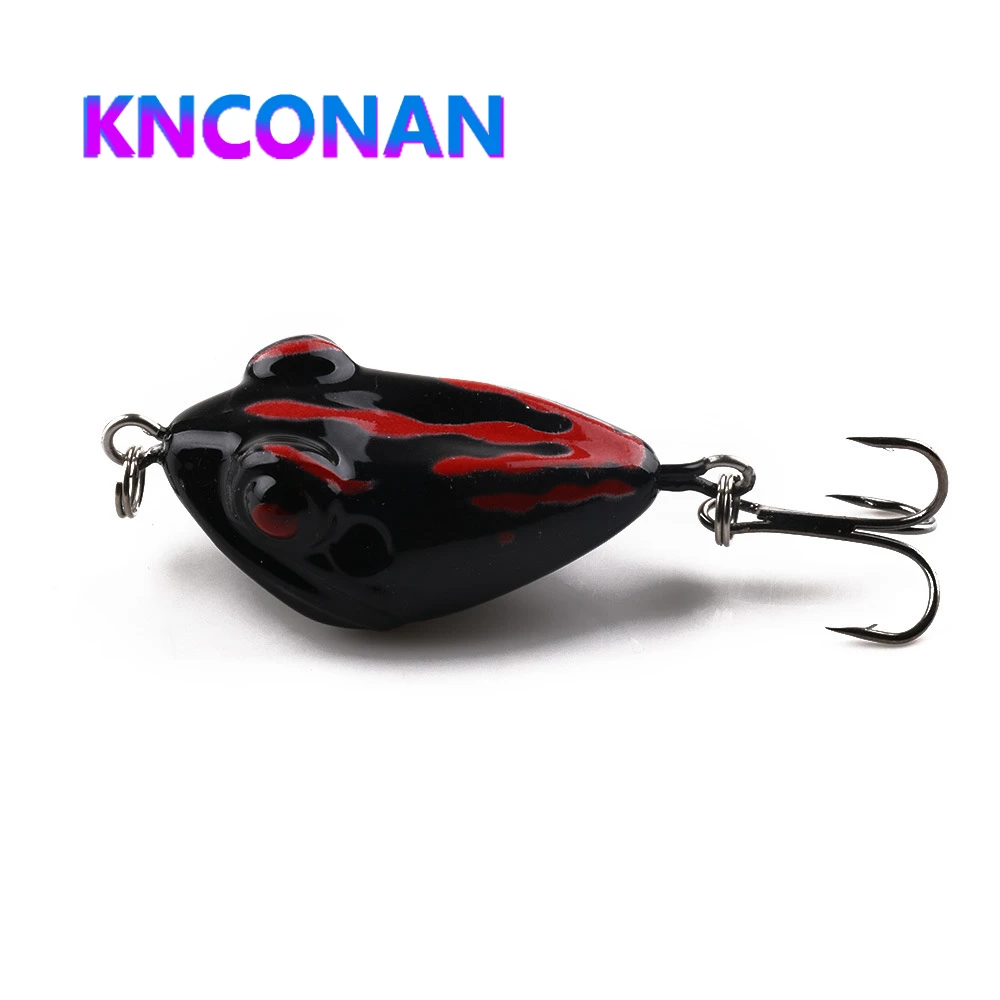 

KNCONAN 40MM 6.5G Frog Plastic Fishing Hard Bait 4cm Frog Lure Water Artificial Wobbler Bait Snakeheaded fish bass lure