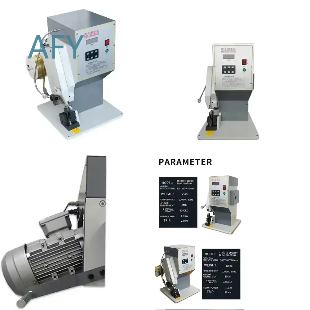 Professional Copper Belt Crimping Machine for Electrical Cable Splicing Wire Termination Copper Tape Riveting Tool for AWG