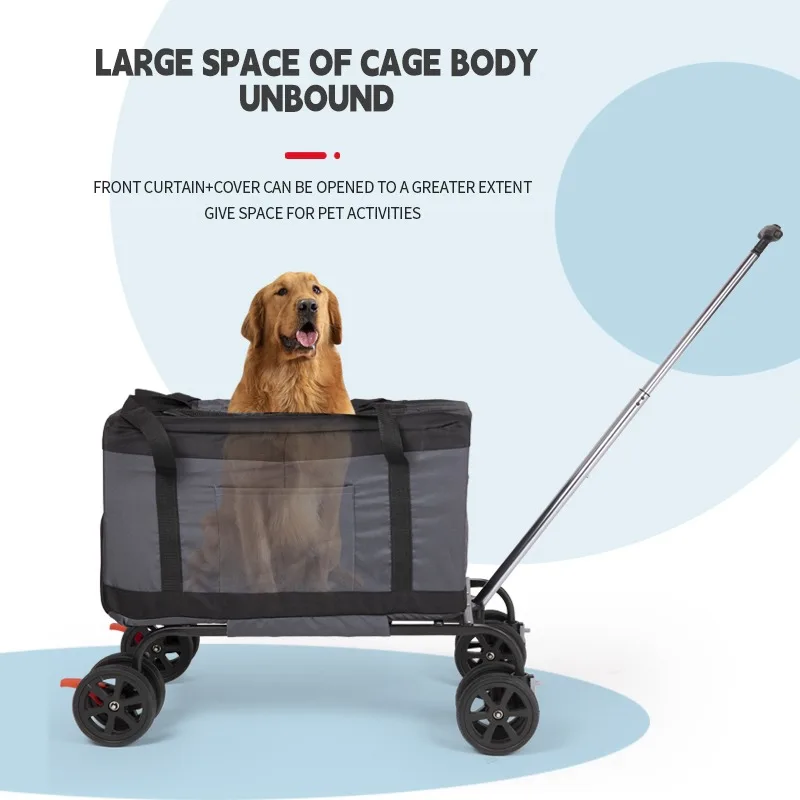Airline Approved Foldable Travel Stroller Rolling Cat Pet Dog Tote Bag with Dog Wheel