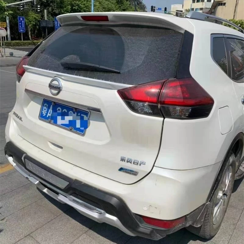 For Nissan X-Trail Rogue T32 Middle Spoiler 2014 - 2021 ABS Material Carbon Fiber Look Car Rear Trunk Wing Accessories Body Kit