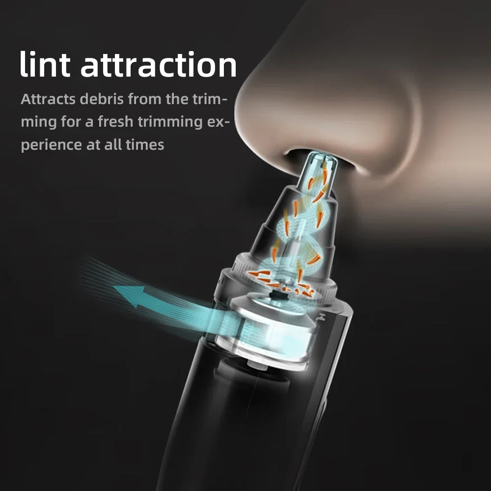 ماكينة تشذيب شعر الأذن والأنف من باناسونيك للرجال، نظام تنظيف مكنسة كهربائية، محرك قوي وشفرات مزدوجة الحافة للقطع أكثر سلاسة