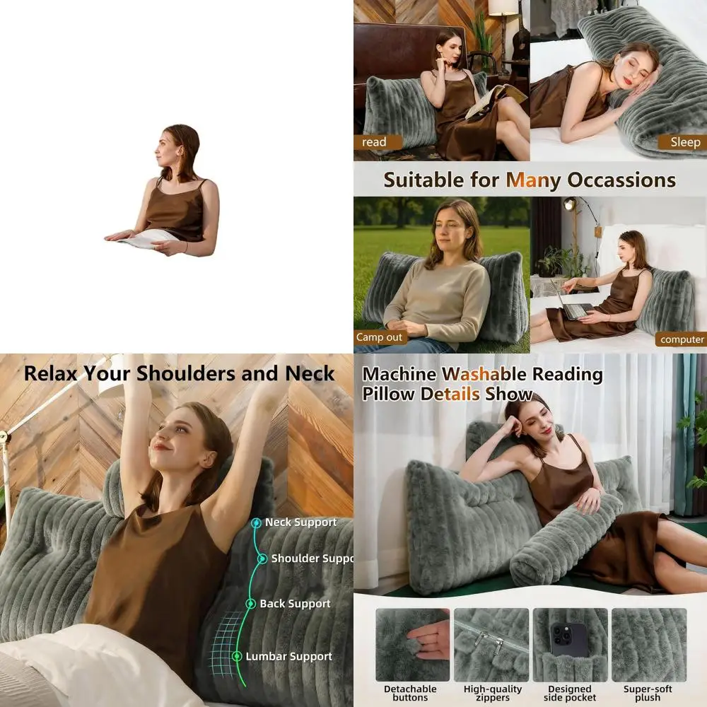 

Подушка-валик King Size треугольной формы с отстегивающейся подушкой для рук, съемным чехлом, цвет слоновой кости