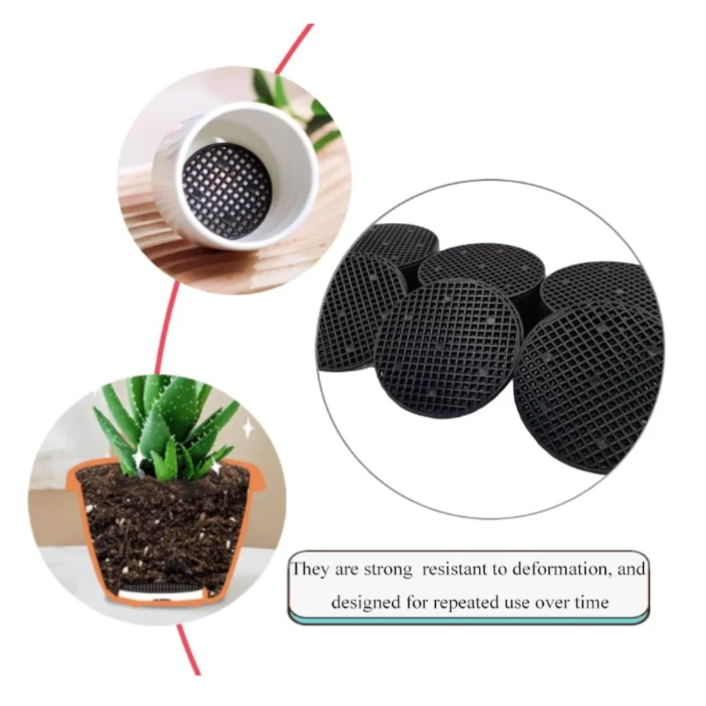 Mesh Saucer for Flower Pots Plastic Drainage Mat to Keep Soil in Place Black 4.5cm 7.5cm 10cm 12cm 80 or 100 pcs
