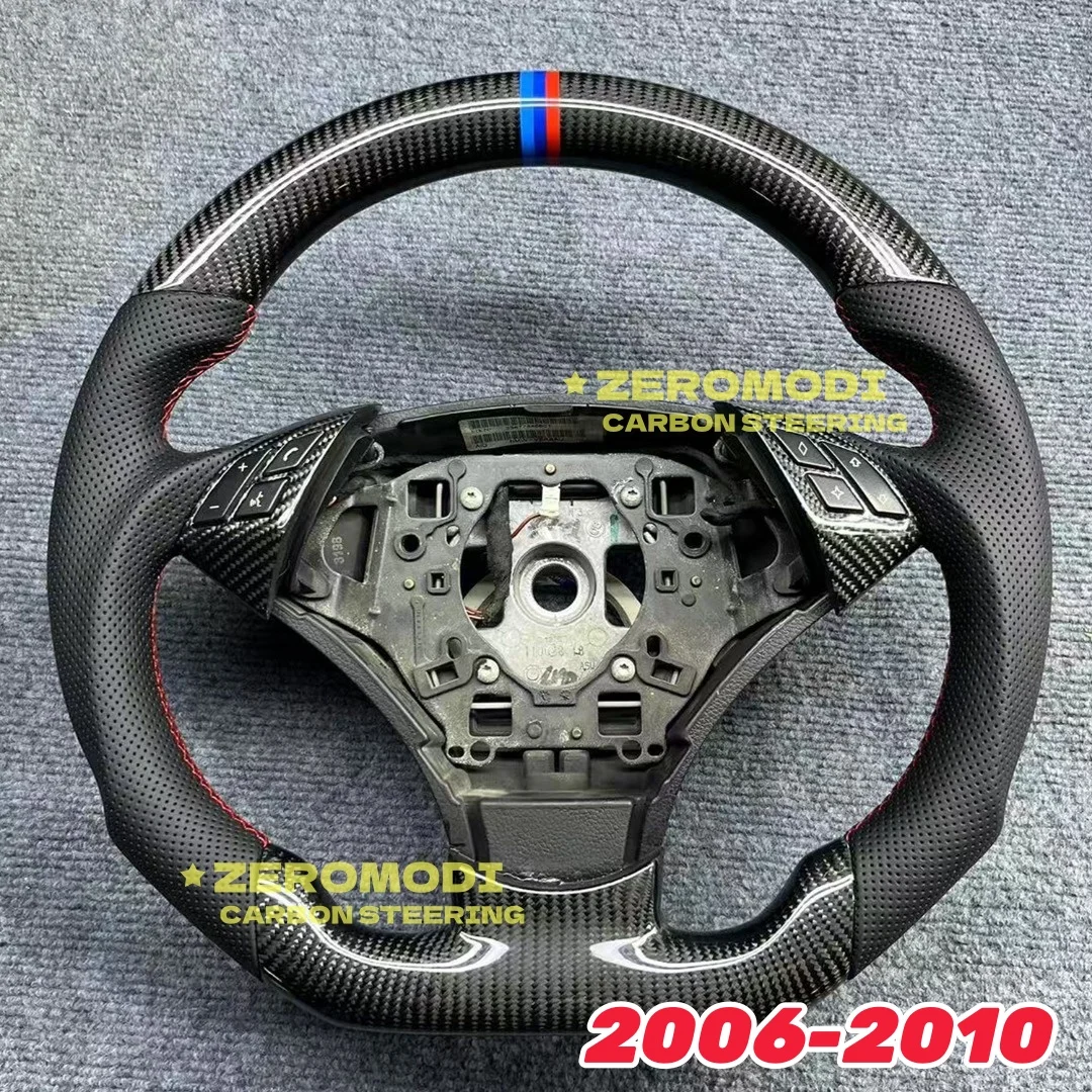 Volante di ricambio in pelle in fibra di carbonio adatto per BMW E60 E61 serie 5 2003-2010
