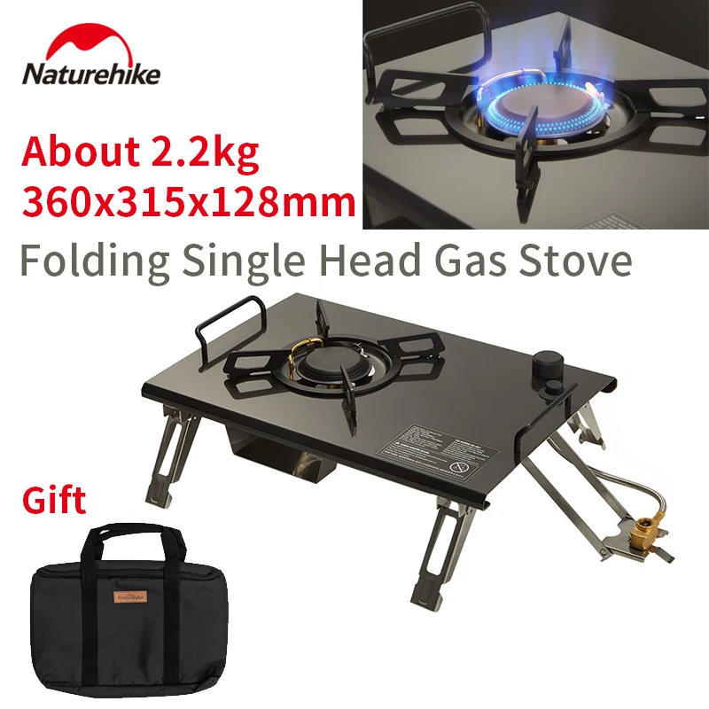 Naturehike Outdoor Stove IGT Stove 4000W High Power Stainless Steel Gas Stove Camping Foldable Strong Fire Burner Gas Burner