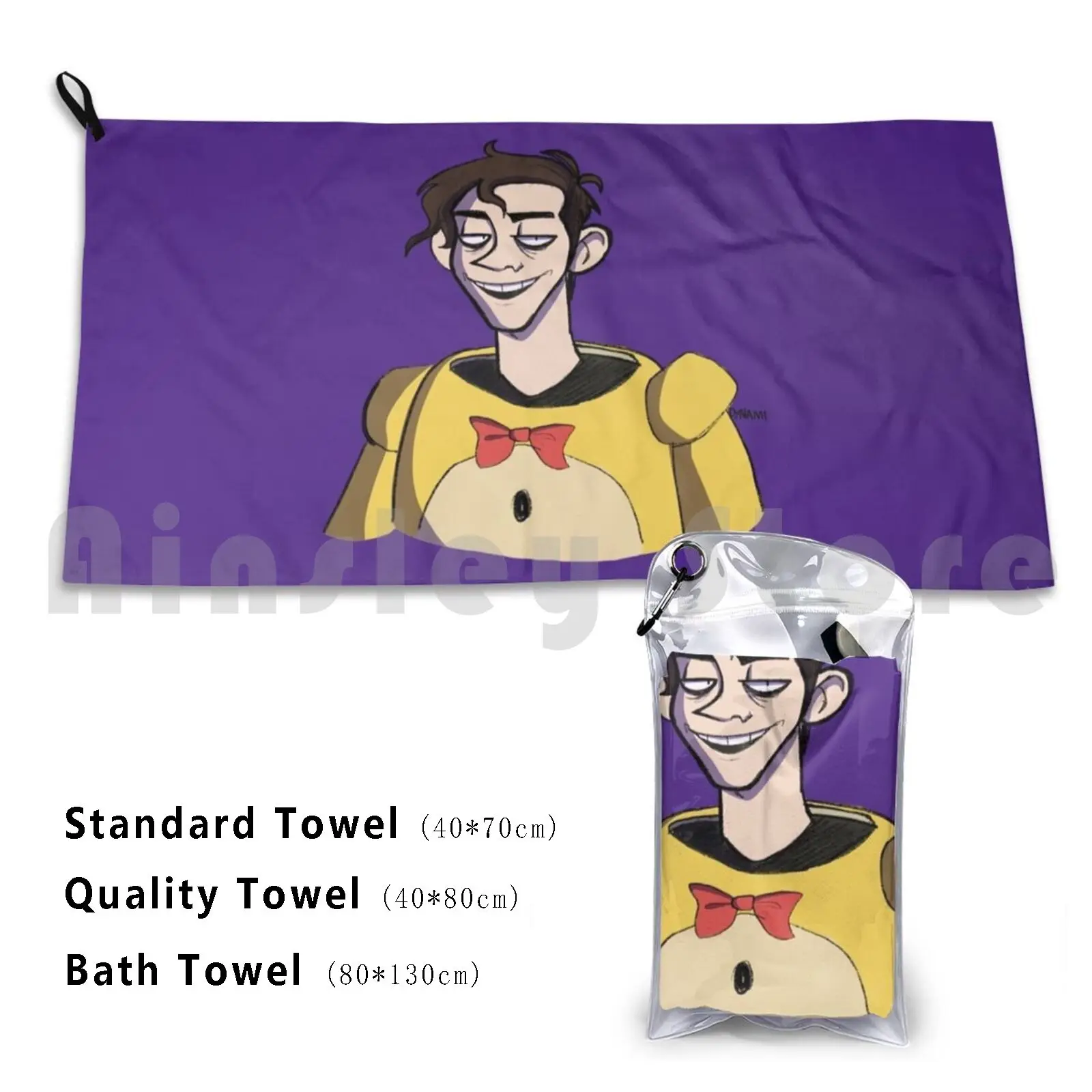 Purple Guy / William Afton Custom Towel Bath Towel Fnaf Five Nights At S Purple Guy William Afton