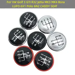 5/6 Speed MT Gear Shift Knob Cap Cover For VW Golf 3 GTI R32 Jetta MK3 MK4 Bora LUPO 6X1 Polo 6N2 CADDY SEAT CORDOBA INCA IBIZA