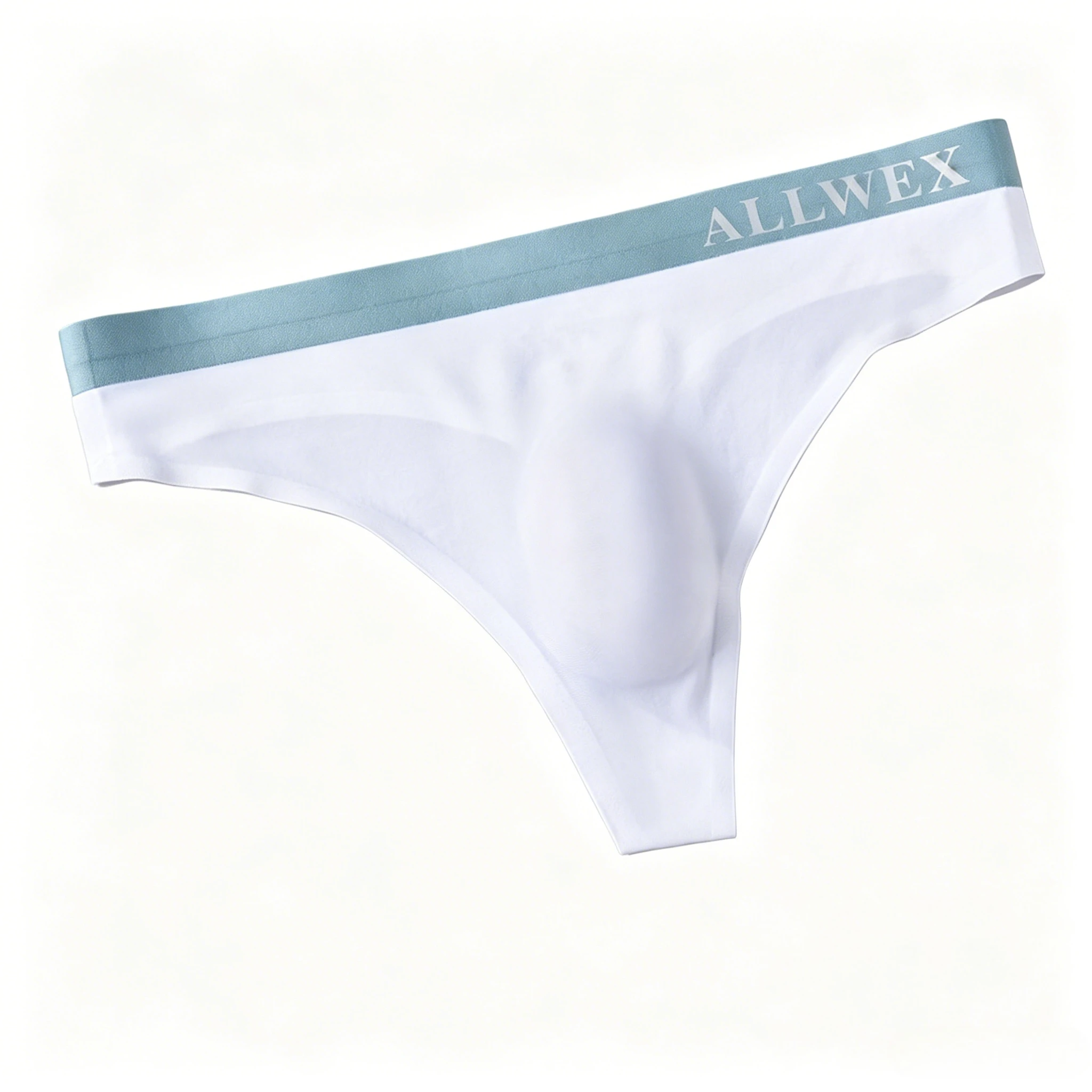 Color-block Waistband T-back Thong for men Ice Silk Quick-dry Sport Underwear Ultra-thin U Convex Pouch Lightweight G-string