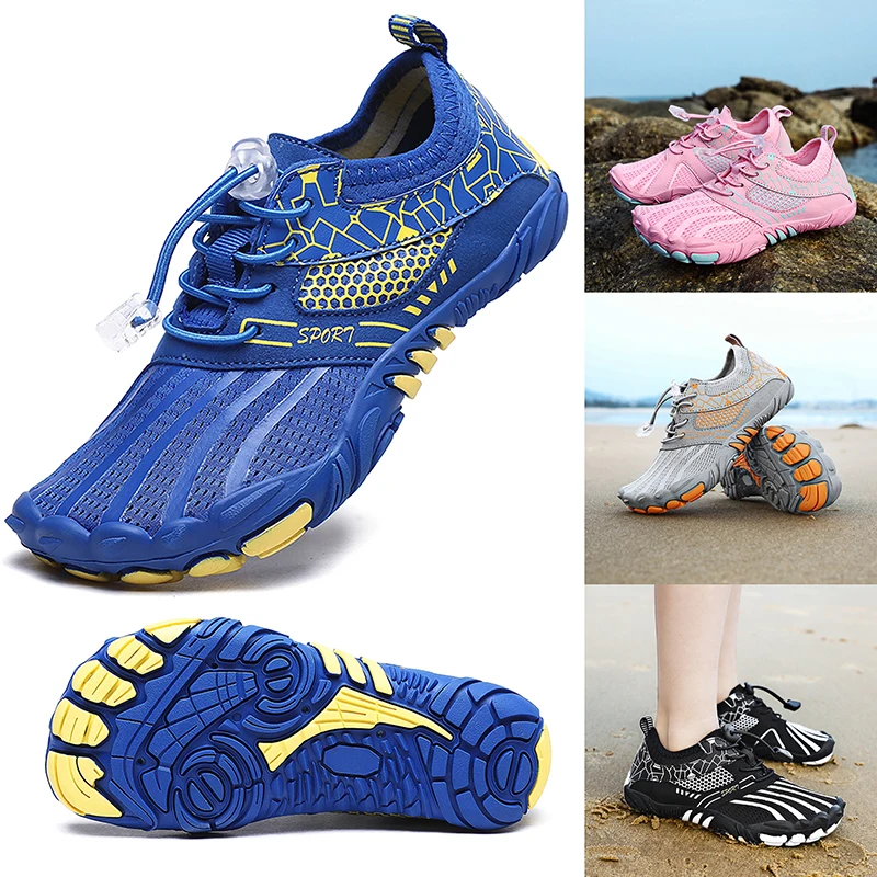 

Легкая обувь для плавания для мальчиков и девочек, дышащая, быстросохнущая детская пляжная обувь для воды, обувь цвета морской волны на мягкой подошве для детей, обувь для фитнеса