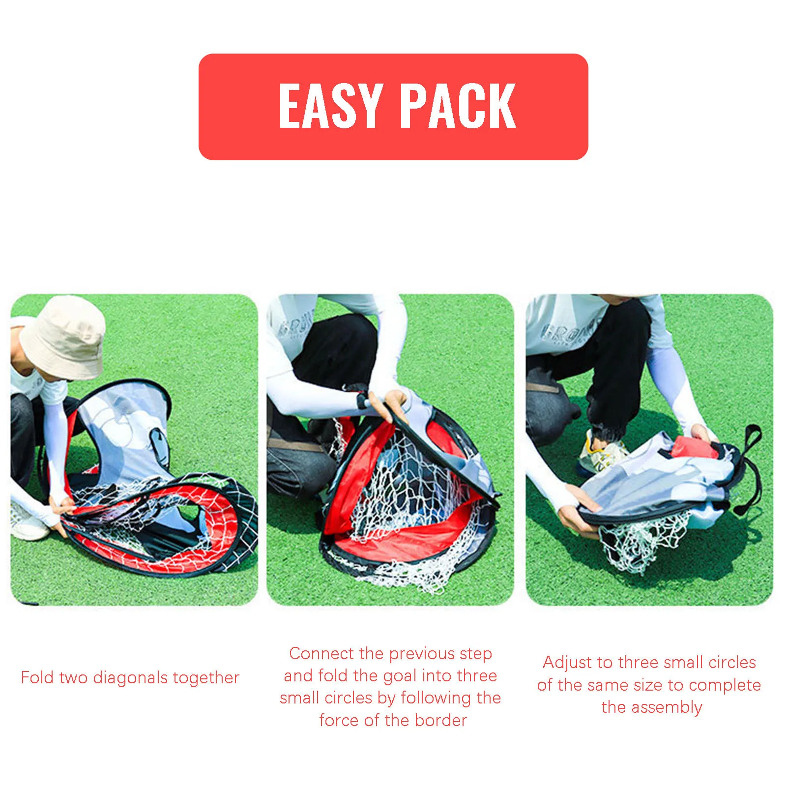 Faltbares Fußballtornetz, Outdoor-Training, Pop-Up-Fußballziel für Kinder, tragbares 2-in-1-Design mit Zielübungsspiel für den Hinterhof