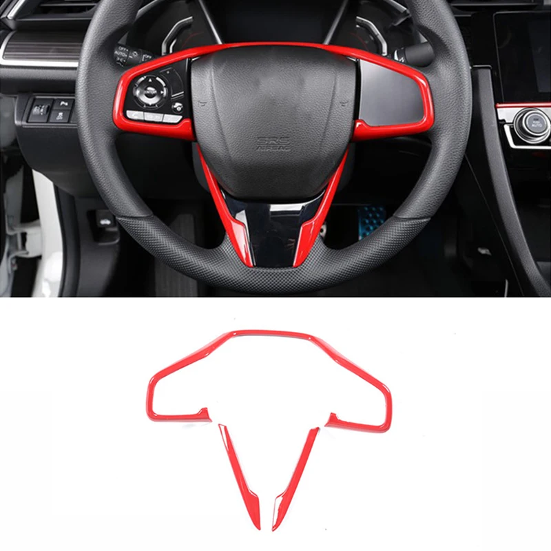 For Honda 10th generation Civic TYPE R Stickers Red Interior Trim civic 2016 2017 2018 2019 2020 styling Accessories