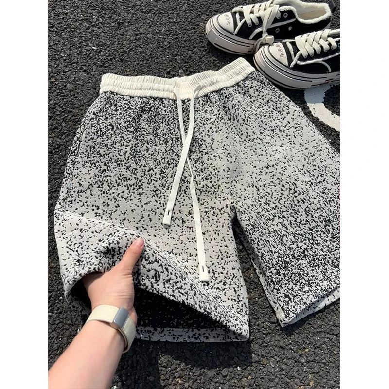 

Mens Casual Star Print Shorts Loose Elastic Waist Summer Streetwear Short Pants