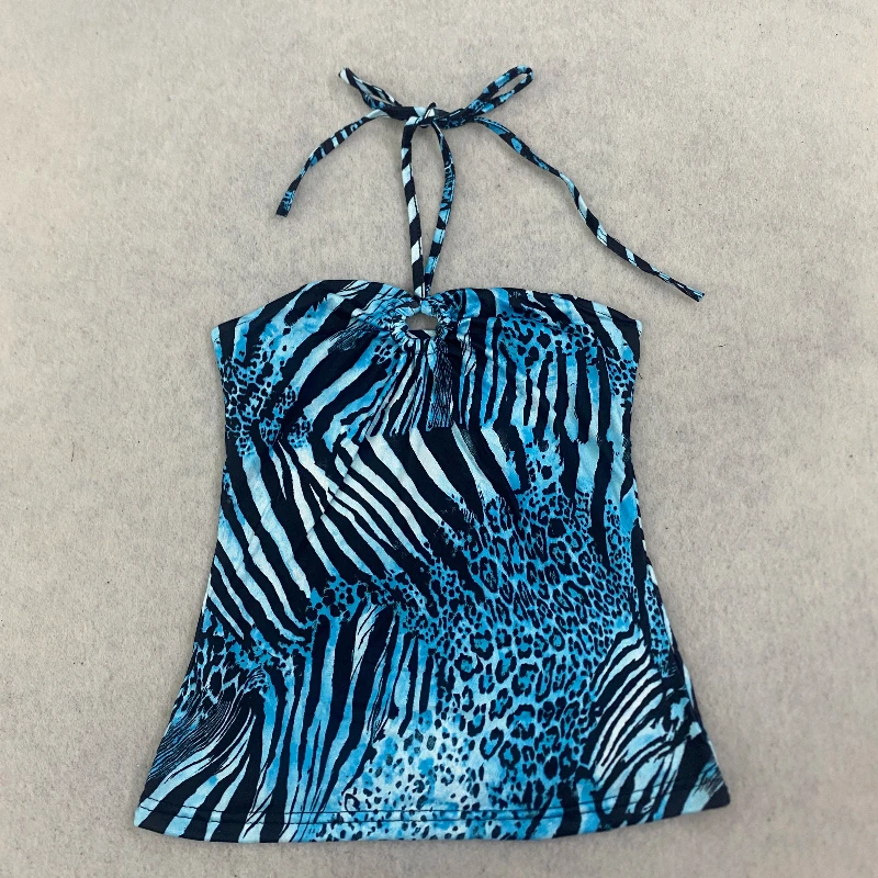 Leopard Print Subculture Harajuku Aesthetic Retro Sleeveless Camisole Y2K Punk Hip Hop Street Goth Sexy Slim Top Women's Clothes