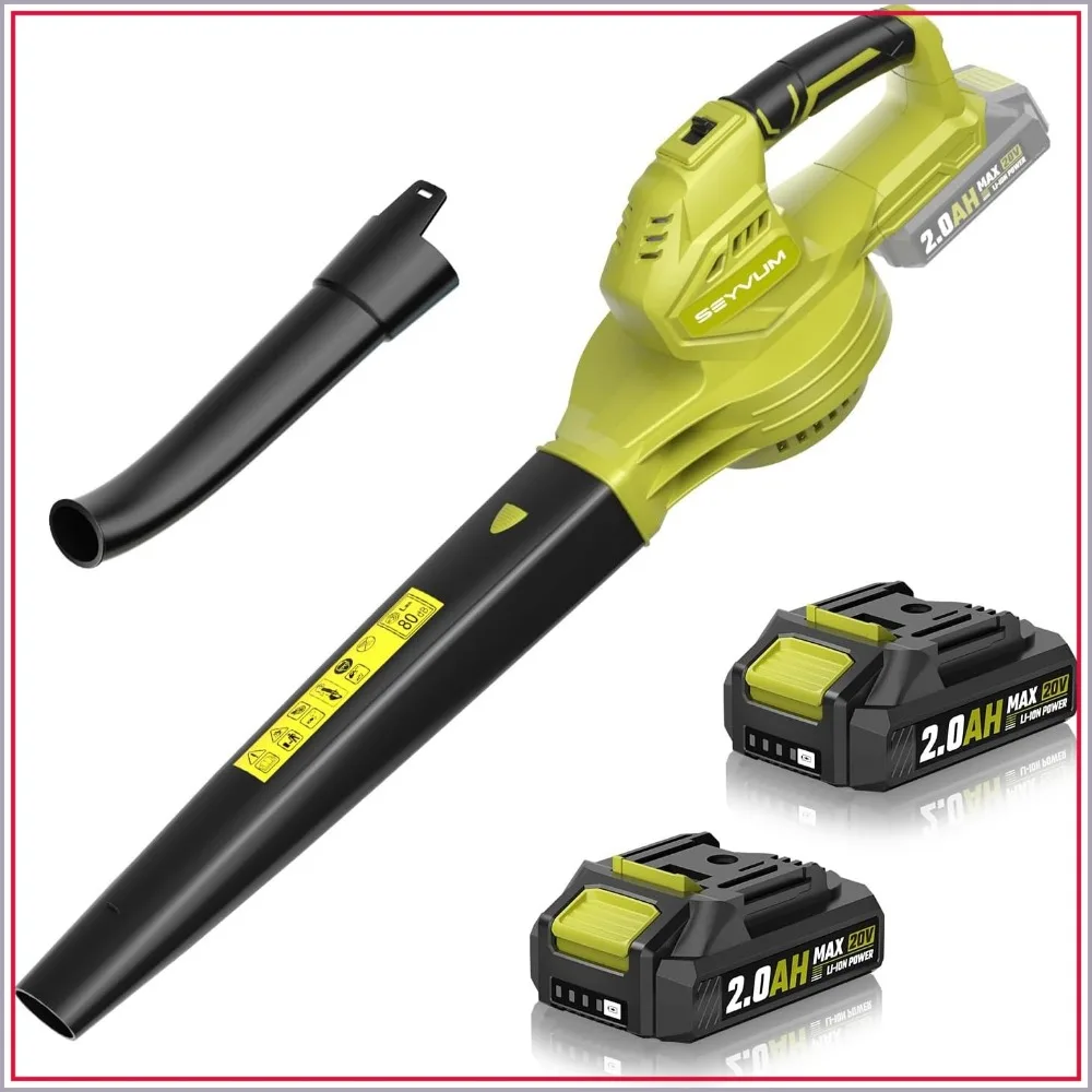 

Cordless Leaf Blower 20V with 2x2.0Ah Batteries, 350 CFM 150 MPH, for Lawn & Garden Cleaning, Fast Charger, Lightweight