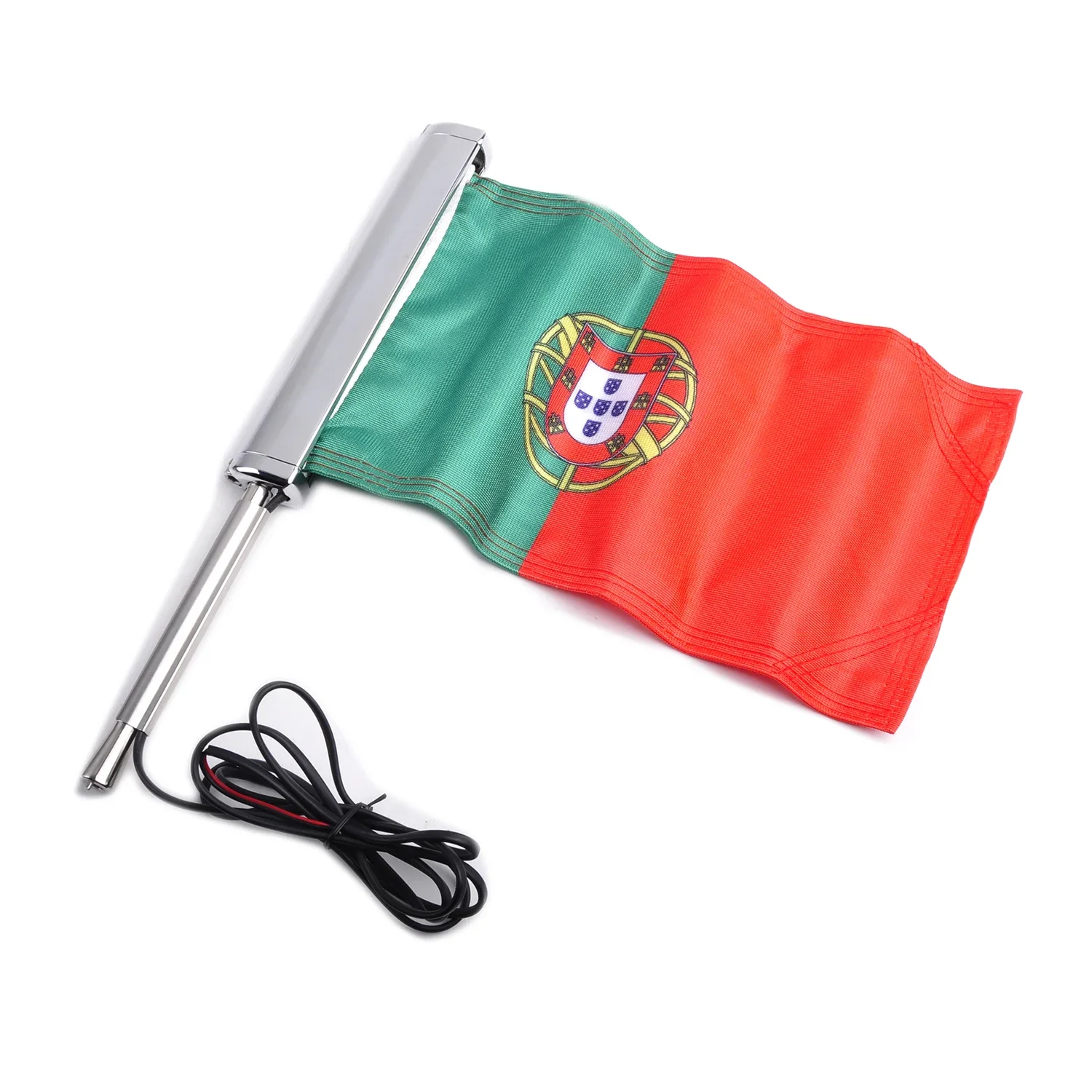 PANICAL For Honda Gold wing GL1800 Motorcycle Popular LED Flag Pole With Portugal Flag  Passenger Tour Flag Group Flagpole Group