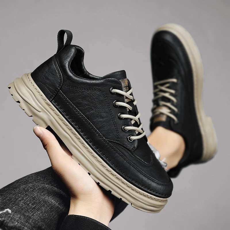 

Высокие туфли для досок. Модные повседневные и удобные стили. Мужские туфли на шнуровке для отдыха и уличной ходьбы. Роскошные и высококачественные.